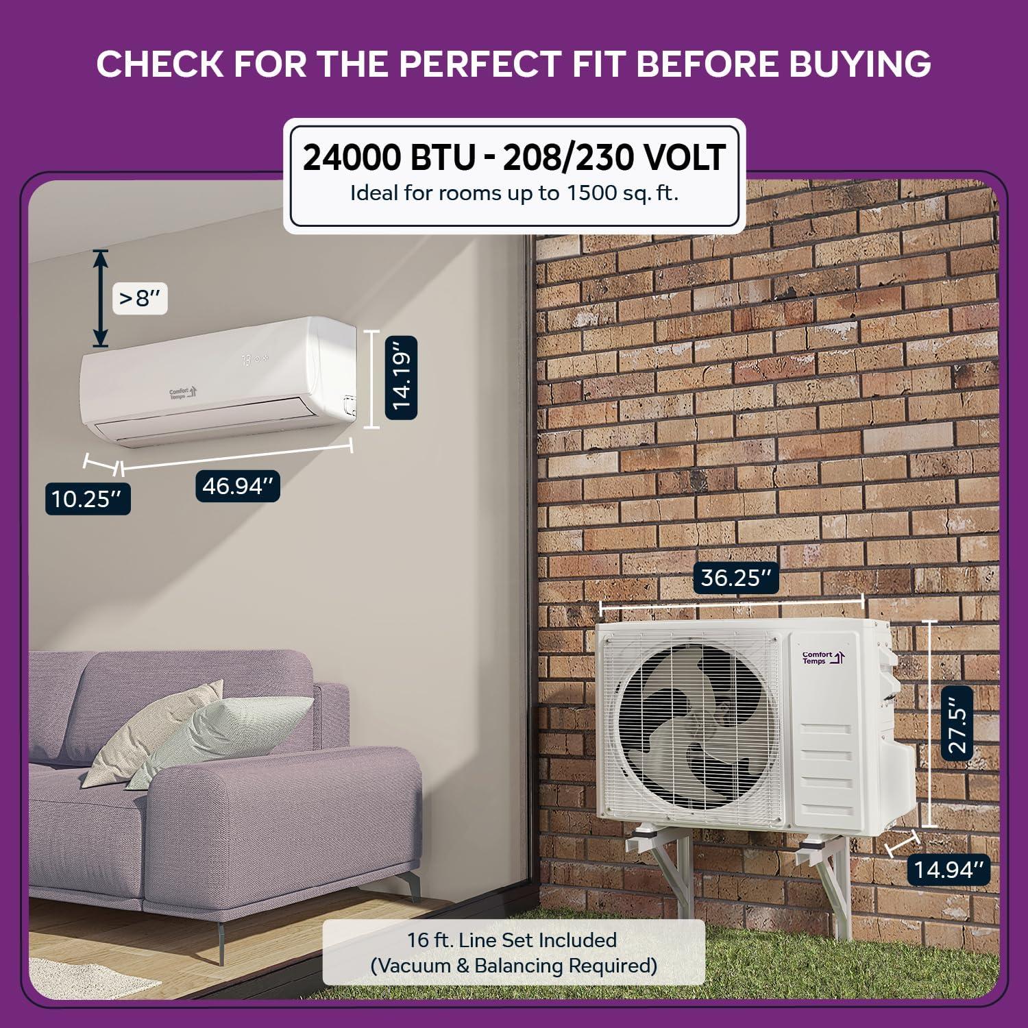 Comfort Temps 24000 BTU Mini Split Review: Buy It?