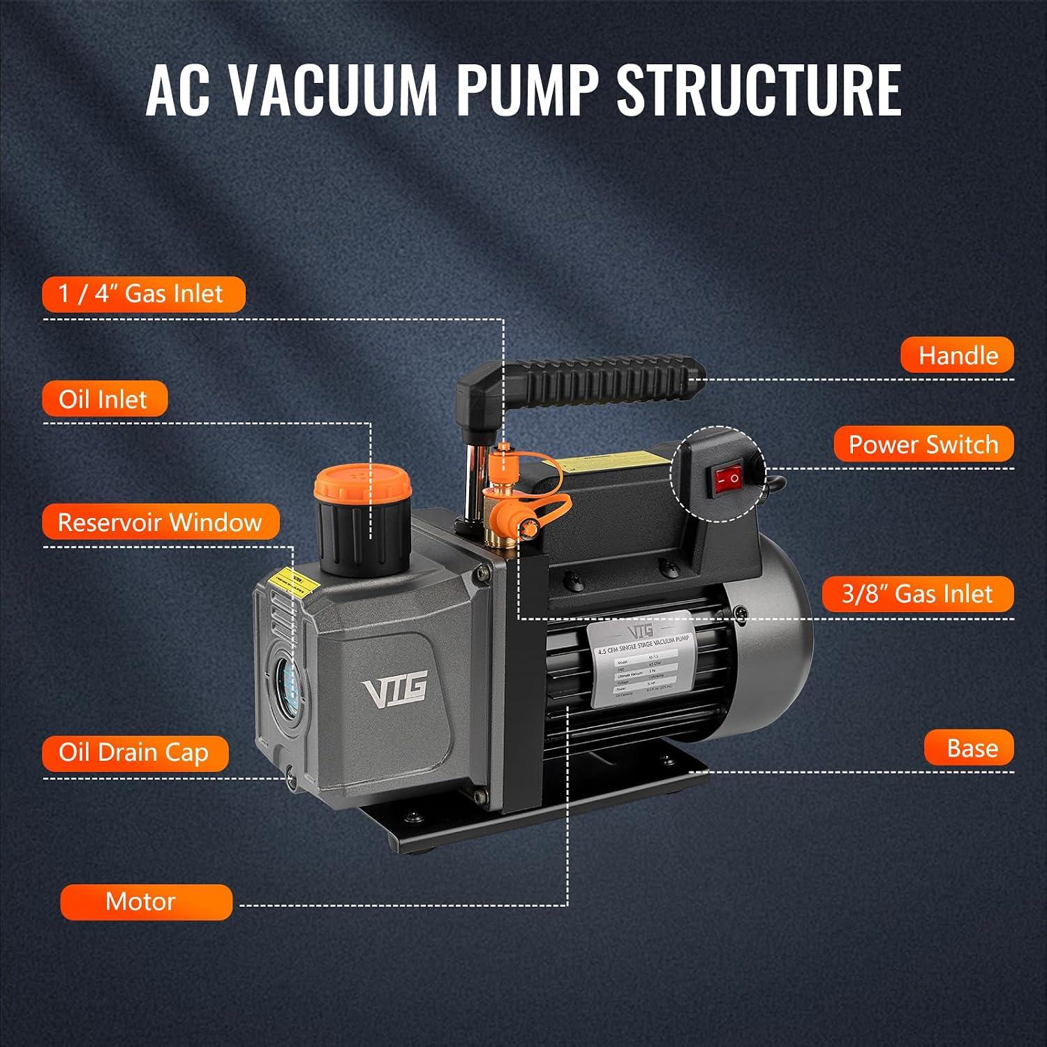VTG VOGTEN 4.5 CFM Vacuum Pump Review: Worth it?