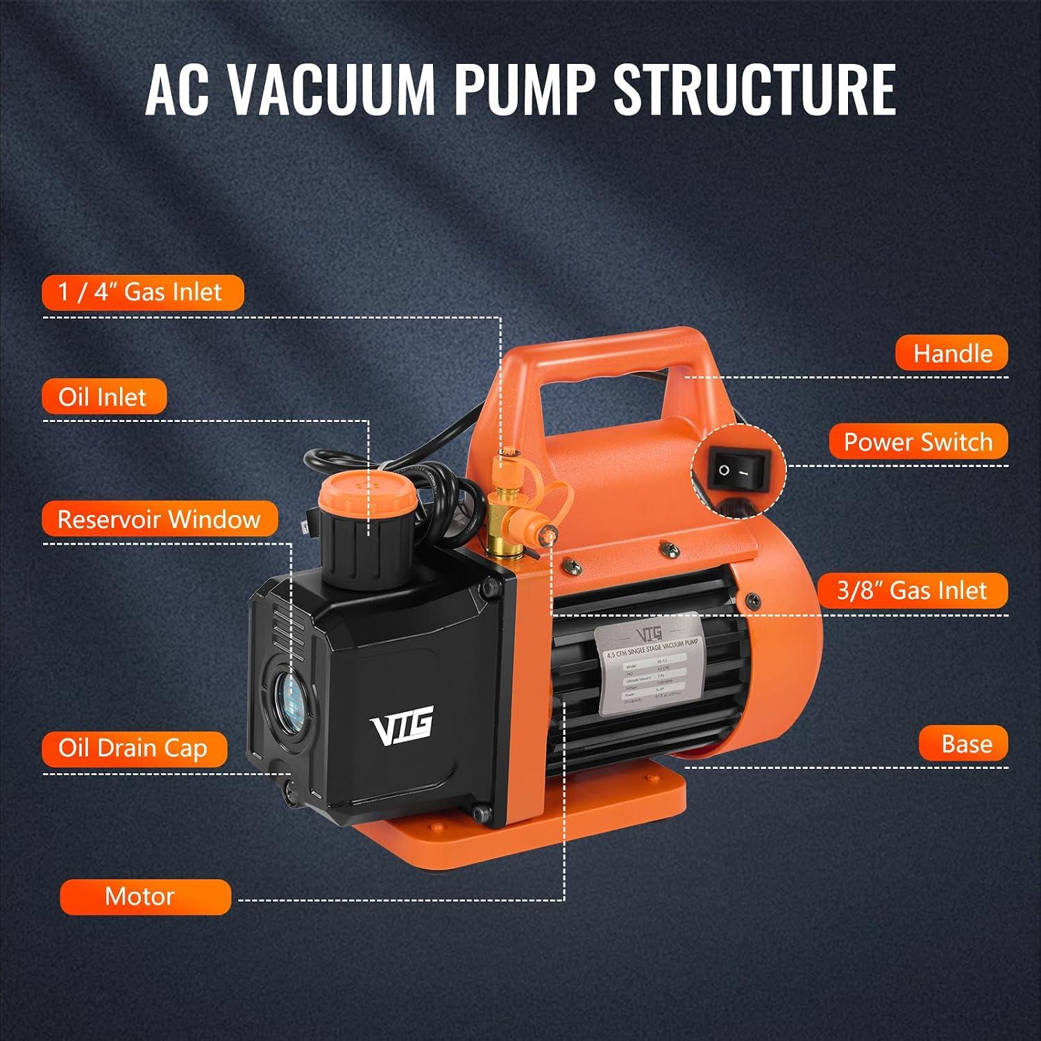 VTG VOGTEN 4.5 CFM Vacuum Pump Review: Buy It?