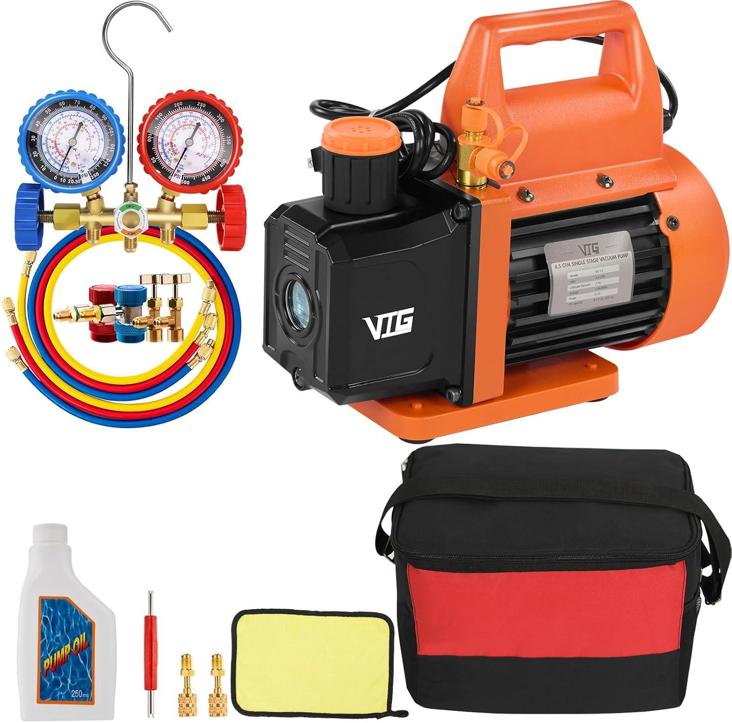 VTG VOGTEN 4.5 CFM Vacuum Pump Review: Buy It?