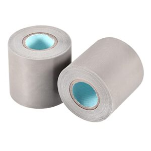 MECCANIXITY Pipe Wrap Tapes Non-Adhesive 6cmx13m Protective Waterproof Tube Protector for Air Conditioner HVAC Pipes, PVC Grey Pack of 2