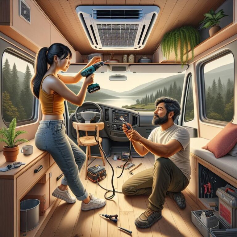 How to Safely Install a Mini Split AC System in a DIY Camper Van ...