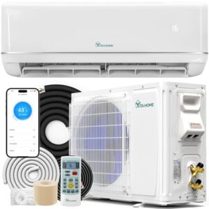 YITAHOME 24000 BTU Mini Split Air Conditioner Heat Pump System, Wifi Enabled 21 SEER2 208-230V Ductless AC Cool Up to 1500 Sq. Ft, Compatible with Alexa, Complete Installation Kit, White