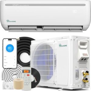 YITAHOME 12000 BTU Mini Split Air Conditioner Heat Pump System, Wifi Enabled 20 SEER2 115V Ductless AC Cool Up to 750 Sq. Ft, Compatible with Alexa, Complete Installation Kit, White