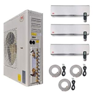 YMGI 54000 Btu 3x18K Mini Split Heat Pump AC/Pre-Charged Heating 220V with 25 Ft Installation Kits