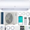 Mini Split Air Conditioner,19 SEER2 9000 BTU Mini Split AC/Heating System, Inverter Ductless Air Conditioner w/WiFi,Remote Contro& Pre-Charged, 115V AC Unit Cools Room up to 450 Sq. Ft
