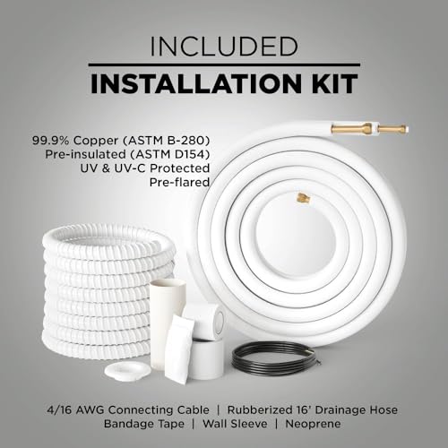 OLMO 36000 BTU Tri-Zone Ductless Mini Split AC Heater Wall Mount 3-Area Cooling - Image 4