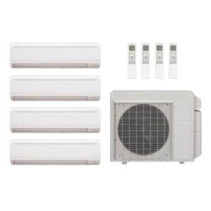 51,000 Btu 20.2 Seer 4-Zone Mini Split Heat Pump System - 9K-9K-9K-24K