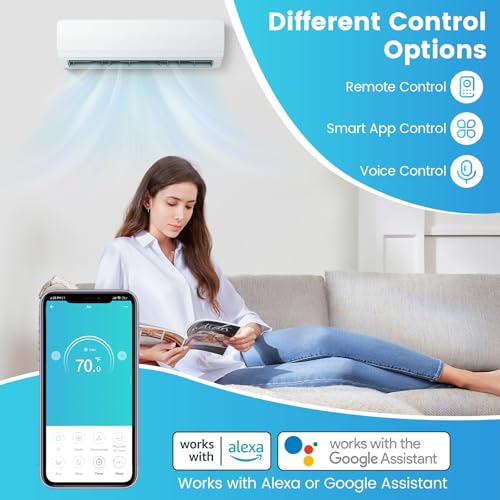 High-Efficiency 36000 BTU 3 Zone Mini Split AC/Heat Pump - Wifi, Alexa, 19 SEER2 - Image 4