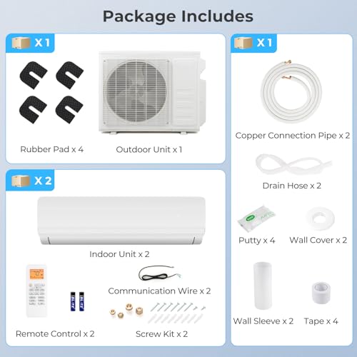 High-Efficiency 36K BTU Mini Split AC: Dual Zone, WiFi, Alexa Compatible, 3000 sq ft - Image 9