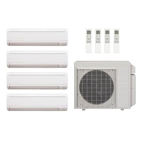 54,000 Btu 20.2 Seer 4-Zone Mini Split Heat Pump System - 9K-9K-18K-18K