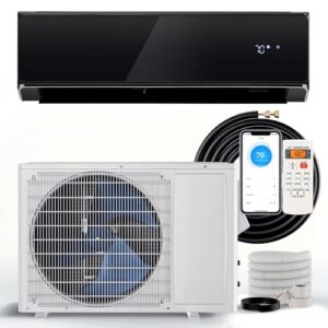 SIMOE 24,000BTU Mini Split Air Conditioner& Heater, 21 SEER2 Wall-Mounted Ductless AC Unit Cools Rooms up to 1500 Sq. Ft, Compatible with Alexa, Inverter AC with 2 Ton Heat Pump & Installation Kit