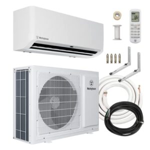 Westinghouse 24,000 BTU, 230V, 16.5 SEER2 Ductless Mini Split AC/Heating System Inverter Heat Pump with 15ft Installation Kit, White