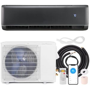 SIMOE 24,000 BTU Wifi Enabled Mini Split Air Conditioner and Heater, 21 SEER2 208-230V, Work with Alexa, Wall-Mounted Ductless AC Unit Cools Rooms up to 15000 Sq. Ft, Inverter Heat Pump System, Grey