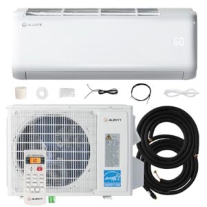 Albott Mini Split Air Conditioner Heat Pump, 24000 BTU, 21 SEER2 220V, Energy Star, Remote Control for Rooms up to 1500 Sq.Ft, Wall Ac Unit with 14.8ft Installation Kit, Blue & White
