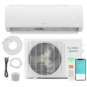 Mini Split AC Heating System: 24000 BTU Ductless Inverter Heat Pump System with Wifi, 230V, 19 SEER2, 2 Ton, Pre-Charged, Installation Kit & Remote Control, Heating & Cooling Up to 1500 Sq. Ft