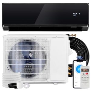 KOTEK 22000 BTU Mini Split AC/Heating System, 21 SEER2 Split Air Conditioner w/Heat Pump, Inverter Compressor & Installation Kit, WIFI Enabled, Cools Up to 1500 Sq.Ft, Work with Alexa, 208-230V