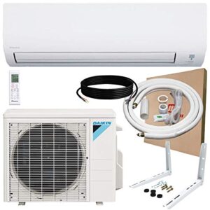 DAIKIN 9,000 BTU 19 SEER Ductless Mini Split A/C Heat Pump System Maxwell 15-ft Installation Kit and Wall Mounting Bracket