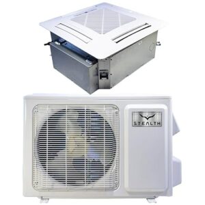 Stealth 24000 BTU Ductless Mini Split AC/Heating System | 18 SEER Single Zone Cassette Ceiling Mount