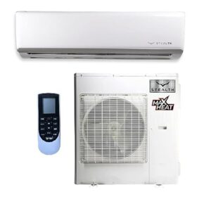 Stealth 30000 BTU Ductless Mini Split AC/Heating System | 23 SEER Single Zone Pinnacle Wall Mount | Max Heat