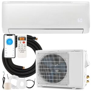 ARLIME Mini Split AC/Heating System, 24000 BTU 21 SEER2 Energy Saving Split Air Conditioner w/ 1.5 Ton Heat Pump & Installation Kit, Washable Filter, Ductless AC Unit Cools Up to 1500 Sq.ft, 230V