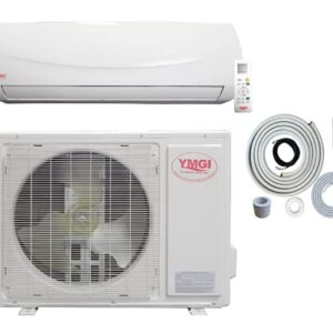 YMGI 9000 Btu Mini Split AC With Heat Pump 115 Volt 15 Ft Installation Kit