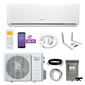 Klimaire 18,000 BTU 22 SEER2 Wall Mounted Ductless Mini Split Inverter A/C Heat Pump System w/ 16’ Installation Kit & Wall Mounting Bracket 230V