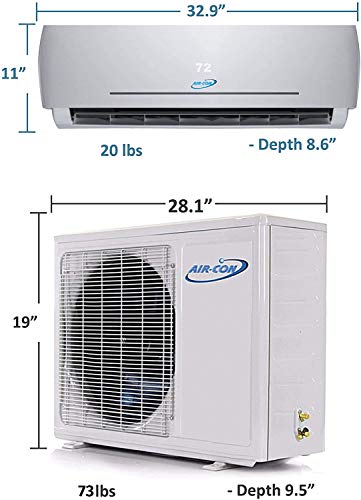 12000 BTU Inverter Mini Split AC/Heat Pump, Ductless, 21 SEER Energy Efficient - Image 2