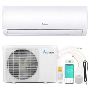 ACHAZEL 18,000 BTU 19 SEER2 Wifi Enabled Mini Split Air Conditioner & Heater, 230V Energy Saving Wall Mounted Inverter Ductless AC Unit Cools up to 1,250 Sq. Ft, Heat Pump & Installation Kit