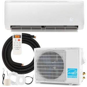 KOTEK 18000 BTU Mini Split AC/Heating System, Energy Star 21 SEER2 Inverter Ductless AC Unit, Cool Up to 1250 Sq.Ft, Air Conditioner w/1.5 Ton Heat Pump/Installation Kit(18000 BTU, 208-230V, 21 SEER2)