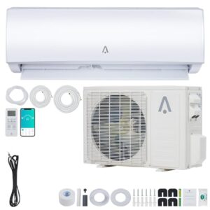 Mini Split Air Conditioner Heat Pump, 18,000 Btus Mini Split AC, Ductless Inverter Split-System, 19 SEER2 Wall Mounted mini split ac/heating system