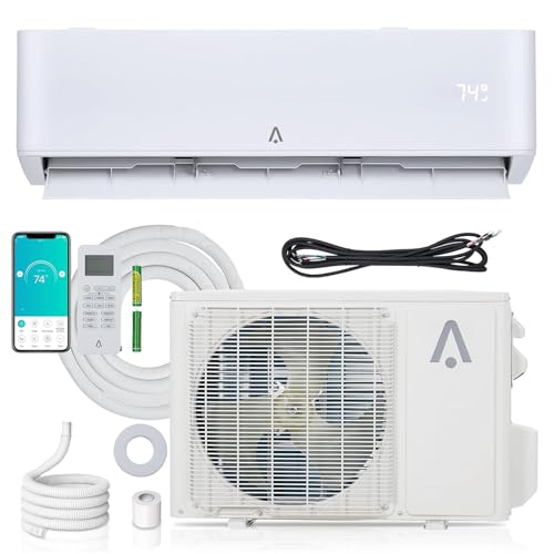 18000 BTU Mini Split Air Conditioner, Mini Split AC/Heating System, Wi-Fi Air Conditioner Inverter Heat Pump with Pre-Charged, 19 SEER2, Split AC Cools Up to 1250 Sq. Ft, w/Installation Kit, 208/230V