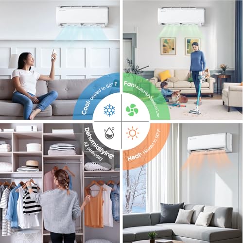 Albott 24000BTU 19 SEER2 Ductless Inverter AC – Cools/Heats 1500 Sq Ft - Image 4