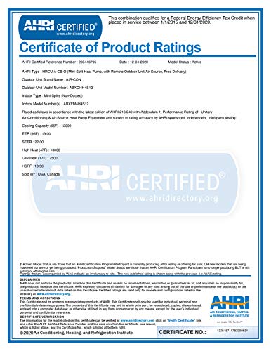 12000 BTU Inverter Mini Split AC/Heat Pump, Ductless, 21 SEER Energy Efficient - Image 3