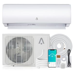 18000 BTU Mini Split Air Conditioner Cooling ＆ Heating System 208/230V SEER 19 Wall-Mounted Ductless Energy Efficient Inverter WIFI Remote Control AC Unit Heat Pump with 16.4ft Installation Kit
