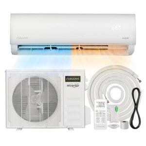 JINJUNYE 12000BTU Mini Split Air Conditioner Ductless Inverter Heat Pump, 115V 17SEER2,Min Split AC/Heating System, Energy Saving, Cooler up to 750 Sq. Ft, Full Set installation Kit