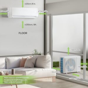 Magshion 12000 BTU Mini Split AC with 1 Ton Heat Pump, 22 SEER2 115V Inverter Air Conditioner with 4-in-1 Filter, WiFi & Alexa Compatibility, Cools Rooms Up to 550 Sq. Ft (Signal Cable Not Included)