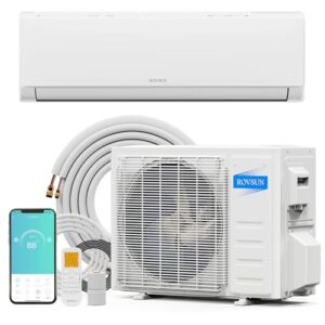 ROVSUN 18000 BTU Wifi Enabled Mini Split Air Conditioner & Heater with Inverter, 21 SEER2 Energy Saving 230V Ductless Split AC Unit with Pre-Charged Condenser, Heat Pump & Installation Kit