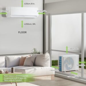 Magshion 18000 BTU Mini Split AC/Heating System, 22 SEER2 208/230V Inverter Split Air Conditioner, Wifi Enabled, 4-in-1 Filter, for Rooms up to 1000 Sq. Ft, 1.5 Ton (Signal Cable Not Included)