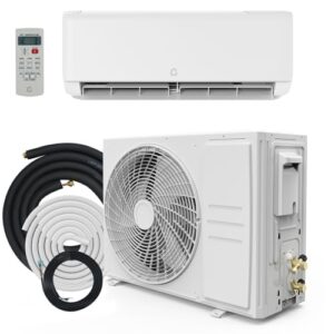 12,000 BTU Mini Split AC & Heat Pump, 21 SEER WiFi Ductless System, 750 Sq.Ft Coverage, 23dB Ultra Quiet, 5-In-1 Modes w/Heat/Cool/Dry (230V, Includes Full Installation Kit)