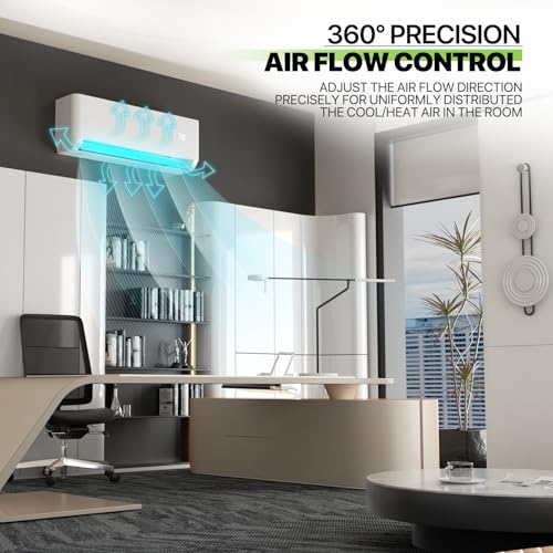 Magshion 12000 BTU Mini Split AC with 1 Ton Heat Pump, 22 SEER2 115V Inverter Air Conditioner with 4-in-1 Filter, WiFi & Alexa Compatibility, Cools Rooms Up to 550 Sq. Ft (Signal Cable Not Included) - Image 10