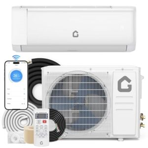 12000 BTU WiFi Smart Mini Split Air Conditioner/Heat Pump - 21 SEER2 Energy Saving Ultra-Quiet Inverter Ductless AC Unit With Remote Controls, Smart App & Installation Kit (230V)​