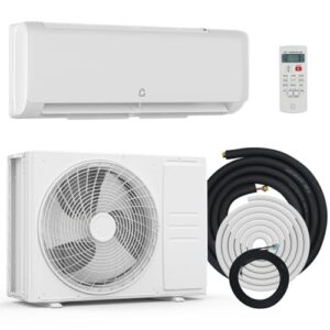 Garvee 12,000 BTU Mini Split Air Conditioner with Heat Pump, 22 SEER, Cools Up to 750 Sq. Ft, Inverter AC with Installation Kit & Remote, Ductless AC Unit with Pre-Charged Condenser, 230V, White