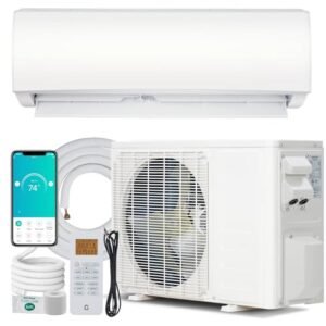 HarmoHaby 9000 BTU Mini Split Air Conditioner & Heater with Inverter, Wifi Enabled 20 SEER2 230V Inverter Ductless AC Cool Up to 450 Sq.Ft, Ductless Inverter System,16.4ft Installation Kits