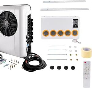 RV Air Conditioners，124V 3400-10238BTU Universal RV Air Conditioner System Split Mini Split AC System Unit for Semi Trucks Bus RV Caravan Agricultural Vehicles, Campers