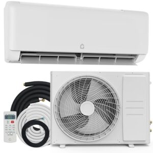 Garvee 12,000 BTU Mini Split Air Conditioner with Heat Pump, 18.5 SEER, Cools Up to 750 Sq. Ft, Energy Efficient Inverter AC with Installation Kit & Remote, Ductless AC Unit with Pre-Charged Condenser