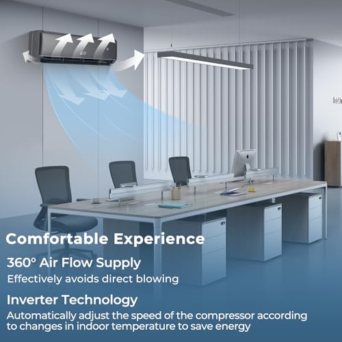 COSTWAY 12000 BTU Mini Split Air Conditioner & Heater, 21 SEER2 208-230V Inverter AC Unit Cools Rooms up to 750 Sq. Ft, Energy Star Split AC w/Heat Pump - Image 8