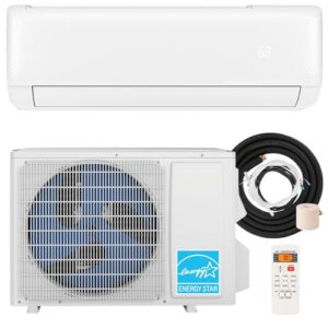 SIMOE 12000BTU Mini Split AC/Heating System, 21 SEER2 208-230V Mini Split Air Conditioner, Ductless Air Conditioner & Heater Pump with 1 Ton Heat Pump & Inverter, Wall-mounted AC, Cool Up to 550 Sq.Ft