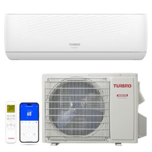 TURBRO 9,000 BTU Ductless Mini Split AC/Heat Pump, 17 SEER2 Inverter, WiFi Smart Control, R32 Refrigerant, 230V Pre-Charged System, AHRI Certified, Finnmark Series