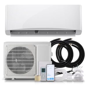DEMULLER 12000BTU 4-in-1 Split Air Conditioner & Heater 22 SEER2 230V Inverter System, Cools Up to 750 Sq. Ft, Mini Wall AC Unit with Heat Pump & Installation Kit & WIFI Control White